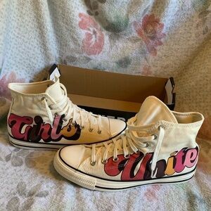 Converse all stars girls unite high tops new size 11